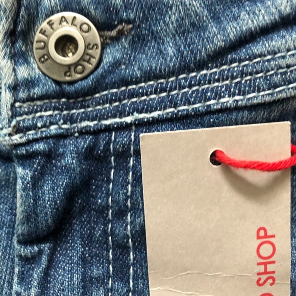 Denim Blue Women’s Jeans Buffalo Shop Stretch Stone wash low cut boot cut flare - Picture 11 of 12